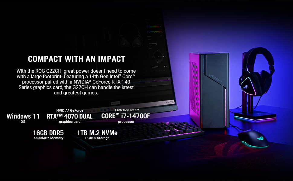 2024 ROG G22CH DS774 Gaming Desktop PC